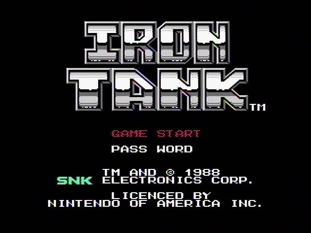 Iron Tank screenshot 2 for NES